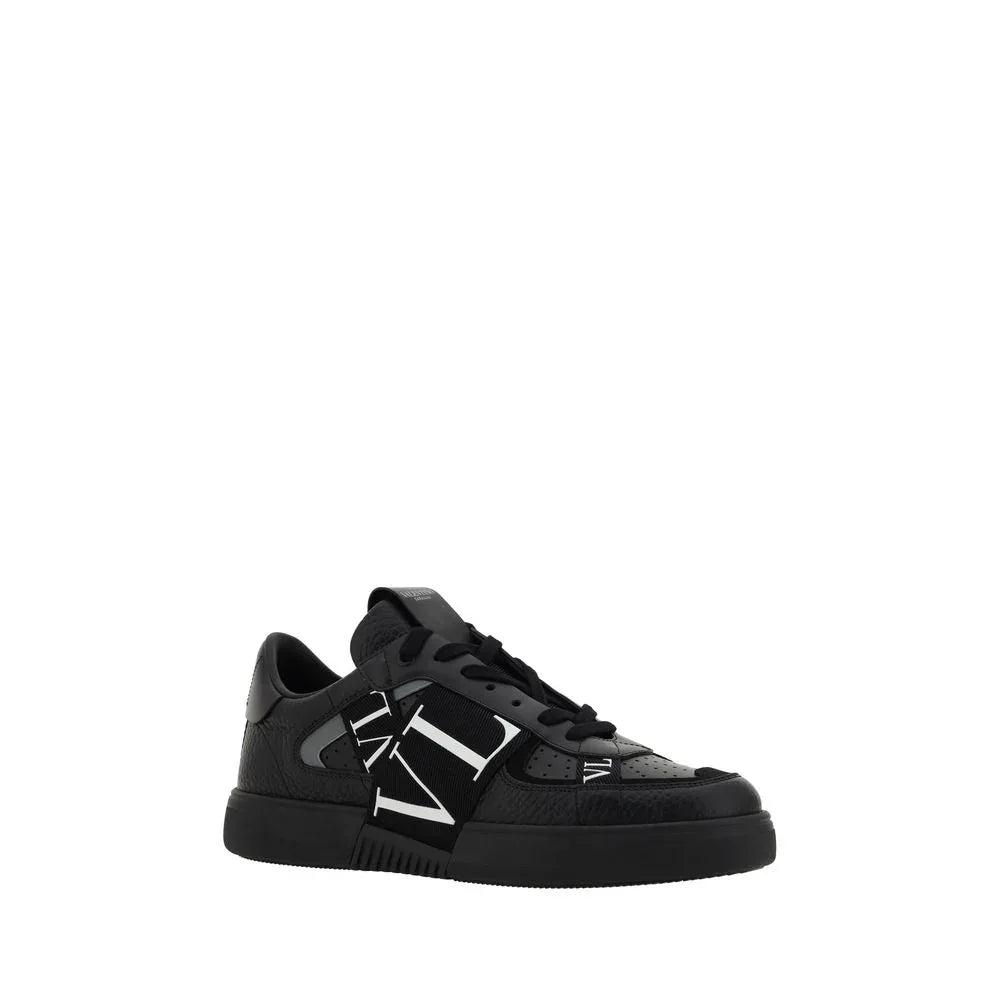 Valentino Garavani Black Leather VL7N Sneakers - Zeiniez