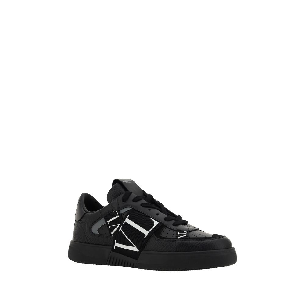 Valentino Garavani Black Leather VL7N Sneakers - Zeiniez
