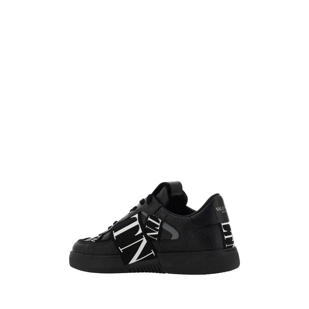 Valentino Garavani Black Leather VL7N Sneakers - Zeiniez