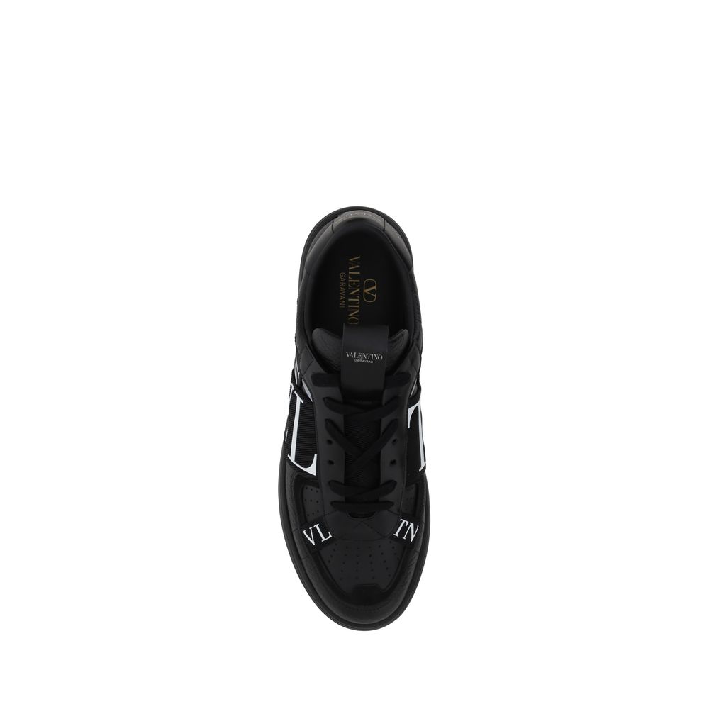 Valentino Garavani Black Leather VL7N Sneakers - Zeiniez