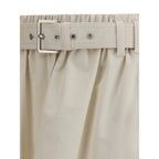 Brunello Cucinelli Cream Wide Long Skirt - Zeiniez