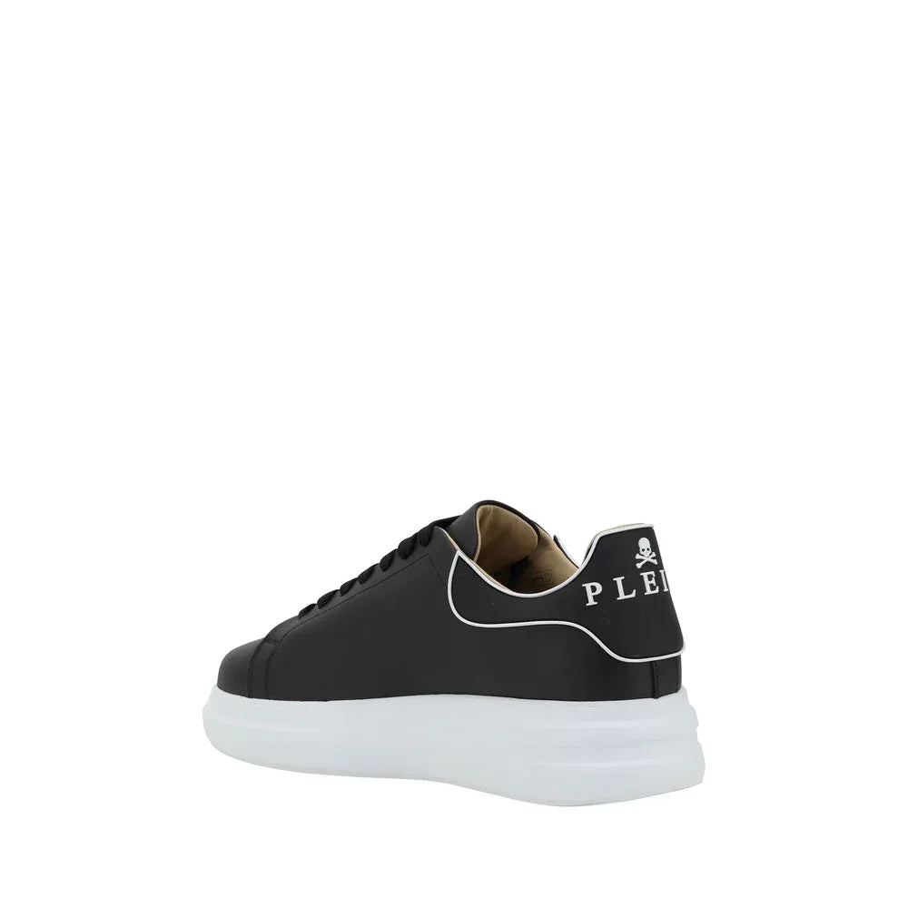 Philipp Plein Black Calf Leather Bos Taurus Low Top Sneakers - Zeiniez