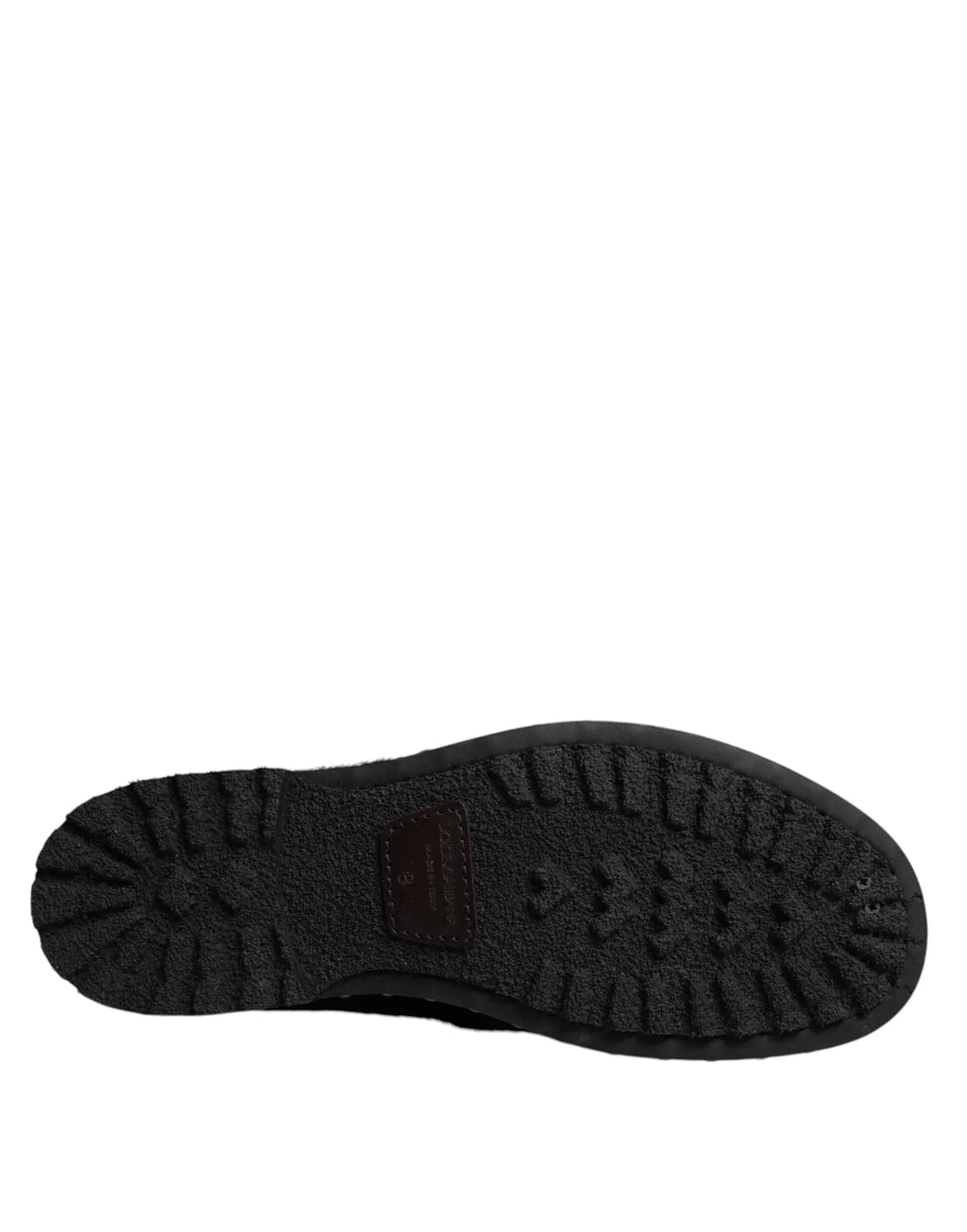 Dolce & Gabbana Black Pony Style Leather Mid Calf Boots Shoes - Zeiniez