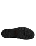 Dolce & Gabbana Black Pony Style Leather Mid Calf Boots Shoes - Zeiniez