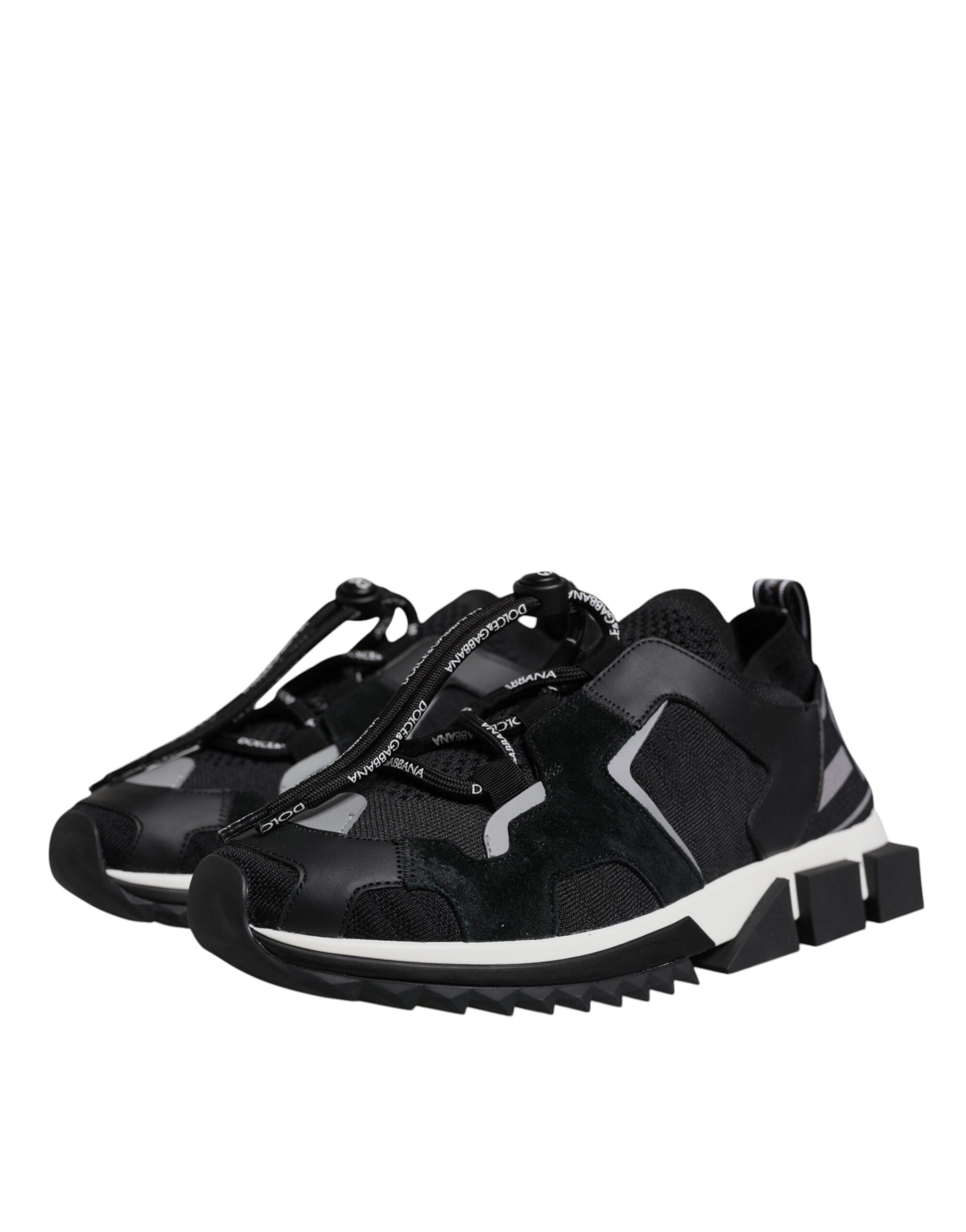 Dolce & Gabbana Black Mesh Sorrento Trekking Sneakers Shoes Dolce & Gabbana