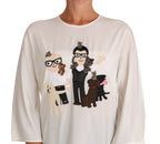Dolce & Gabbana White Silk #dgfamily Blouse T-shirt - Zeiniez