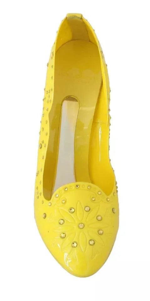Dolce & Gabbana Yellow Crystal Heels CINDERELLA Shoes - Zeiniez
