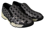 PINKO Silver Black Slip-on Sequence Design Sneakers Shoes - Zeiniez