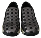 PINKO Silver Black Slip-on Sequence Design Sneakers Shoes - Zeiniez