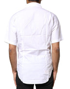 Dolce & Gabbana White Cotton Button Down Casual Men Polo Shirt - Zeiniez