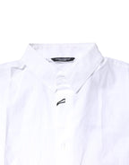 Dolce & Gabbana White Cotton Button Down Casual Men Polo Shirt - Zeiniez