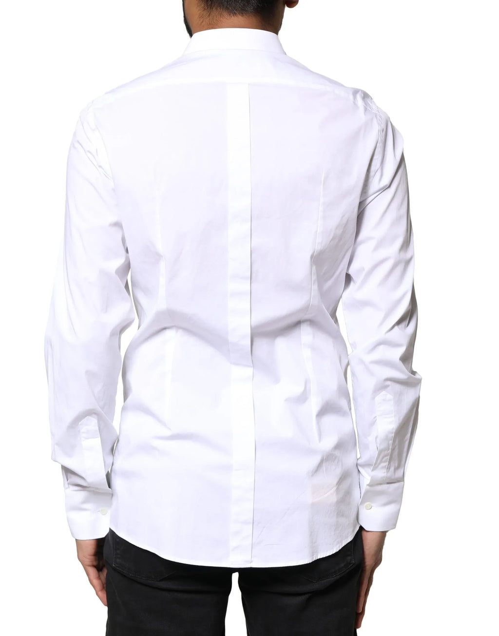 Dolce & Gabbana White GOLD Cotton Long Sleeves Dress Shirt - Zeiniez