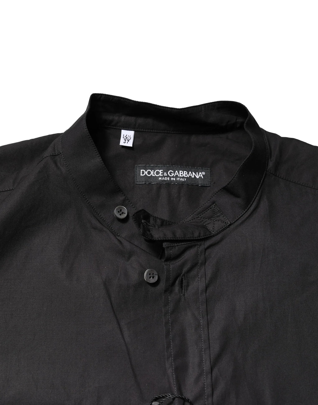 Dolce & Gabbana Black Cotton Button Down Men Casual Shirt - Zeiniez