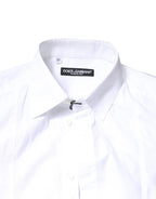 Dolce & Gabbana White Cotton Long Sleeves Formal Dress Shirt - Zeiniez