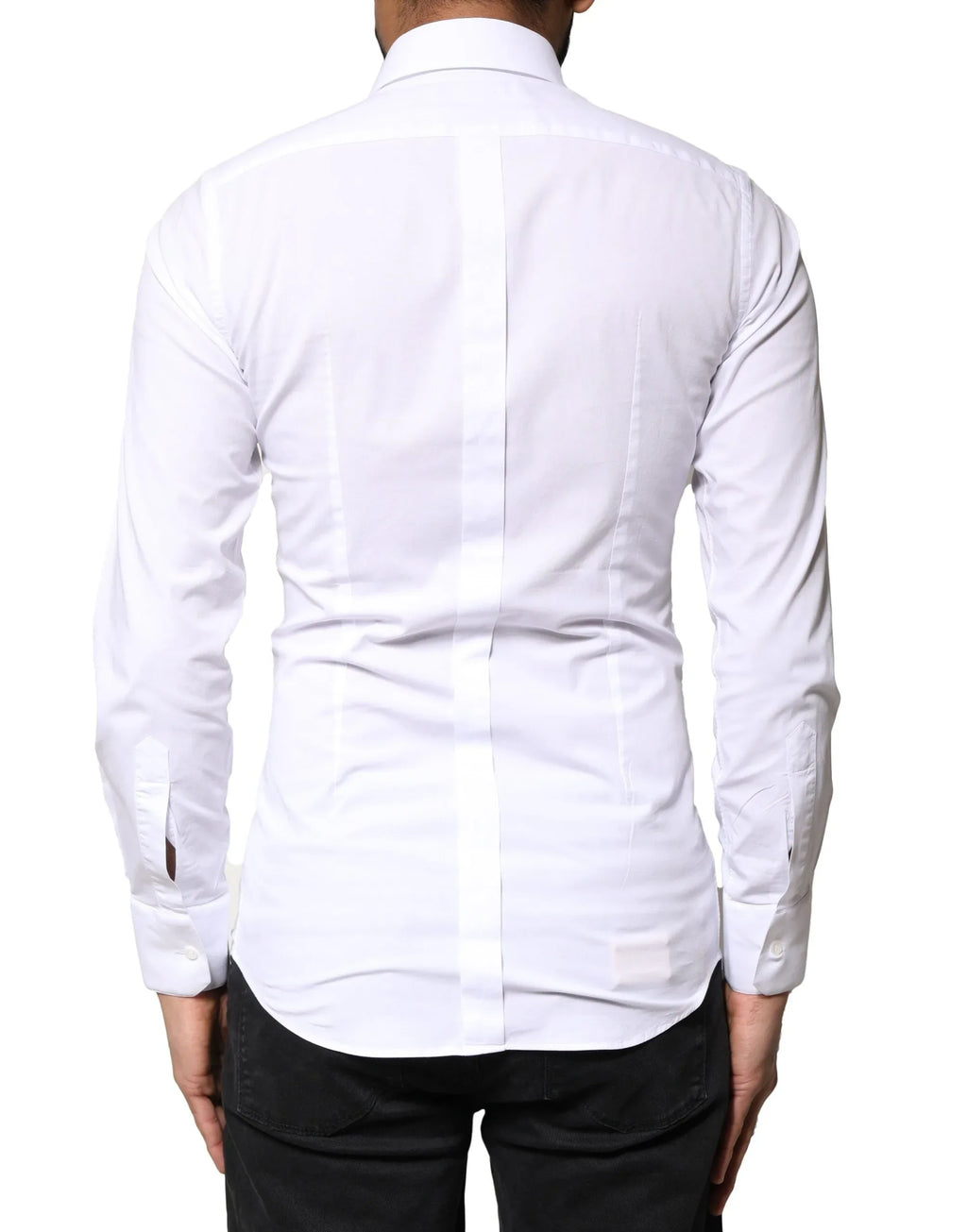Dolce & Gabbana White GOLD Cotton Long Sleeves Dress Shirt - Zeiniez