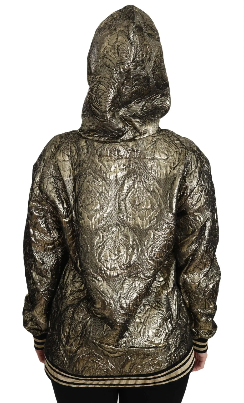 Dolce & Gabbana Im The Queen Jaquard Gold Sweatshirt Hoodie - Zeiniez