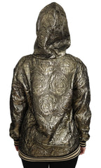 Dolce & Gabbana Im The Queen Jaquard Gold Sweatshirt Hoodie - Zeiniez