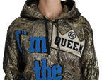 Dolce & Gabbana Im The Queen Jaquard Gold Sweatshirt Hoodie - Zeiniez