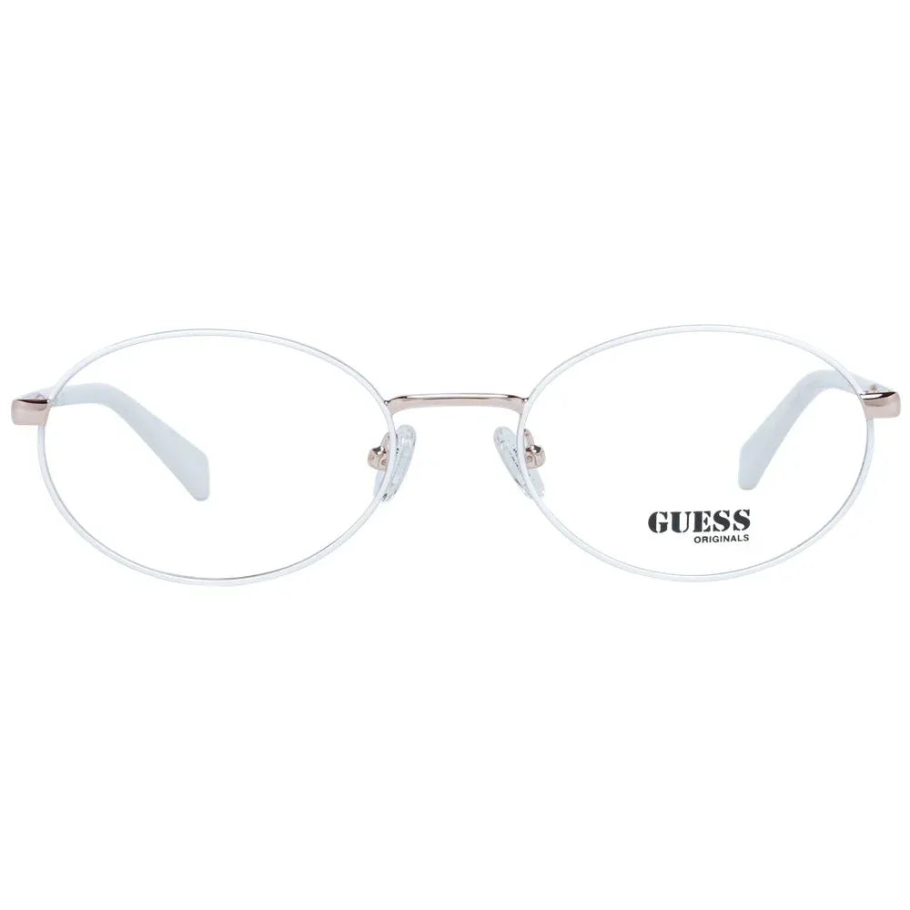 Guess White Metal Glasses (Frames) - Zeiniez