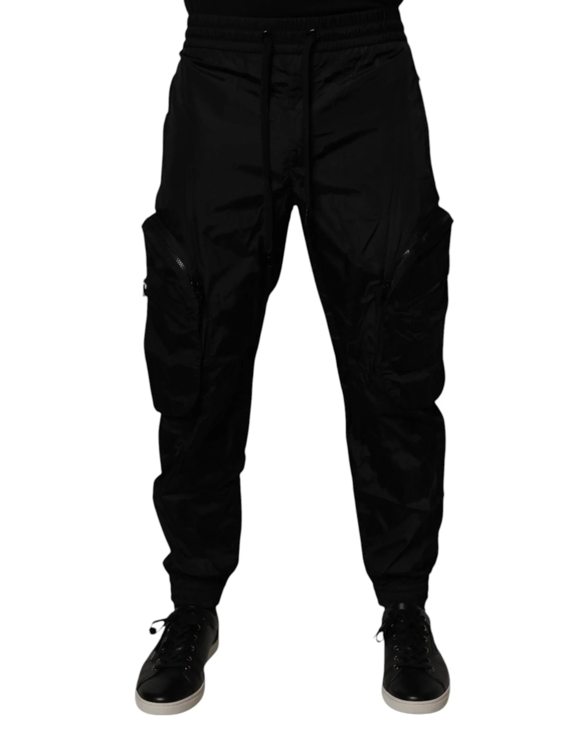 Dolce & Gabbana Black Nylon Cargo Jogger Men Sweatpants Pants - Zeiniez