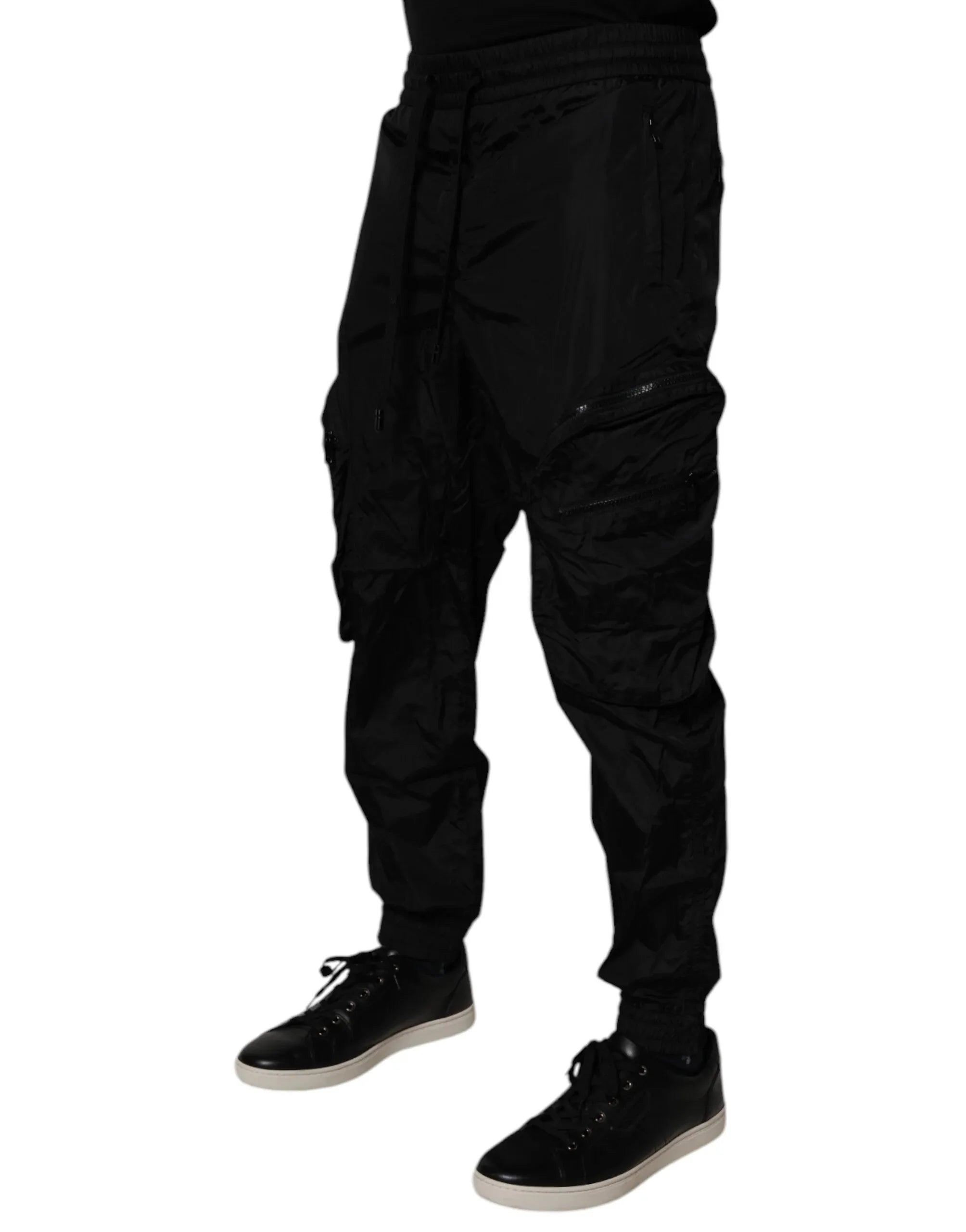 Dolce & Gabbana Black Nylon Cargo Jogger Men Sweatpants Pants - Zeiniez