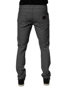 Dolce & Gabbana Gray Cotton Stretch Skinny Denim Jeans - Zeiniez