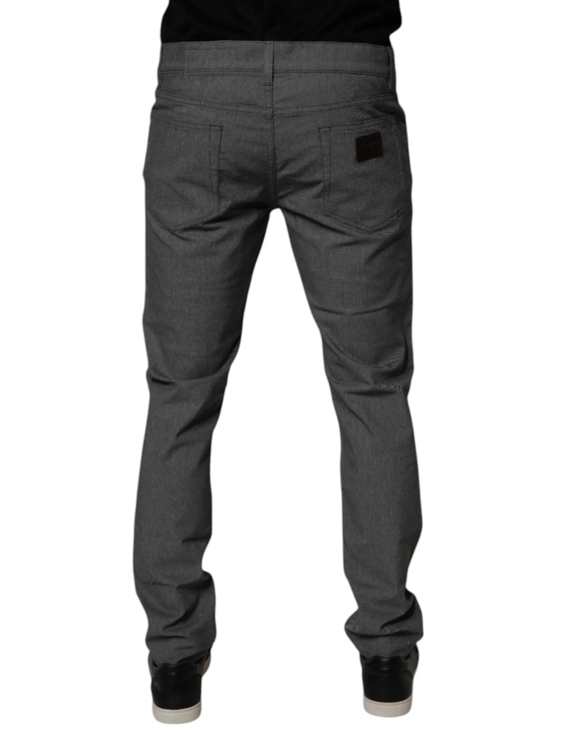 Dolce & Gabbana Gray Cotton Stretch Skinny Denim Jeans - Zeiniez
