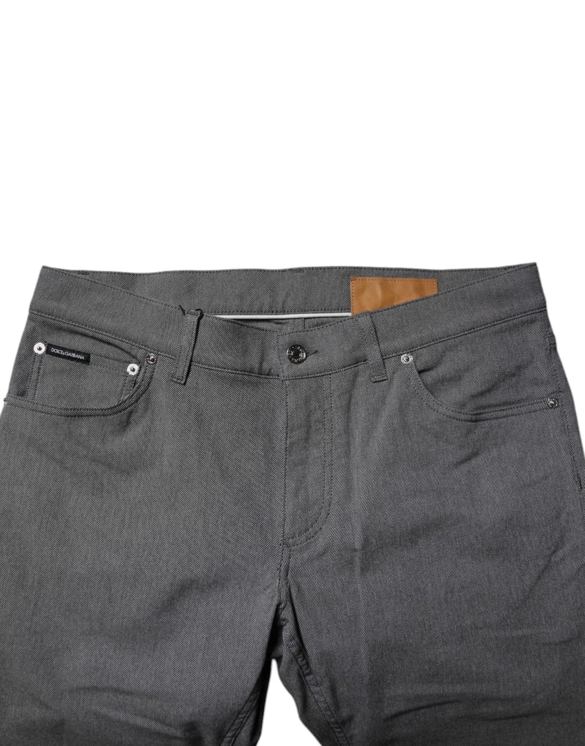 Dolce & Gabbana Gray Cotton Stretch Skinny Denim Jeans - Zeiniez