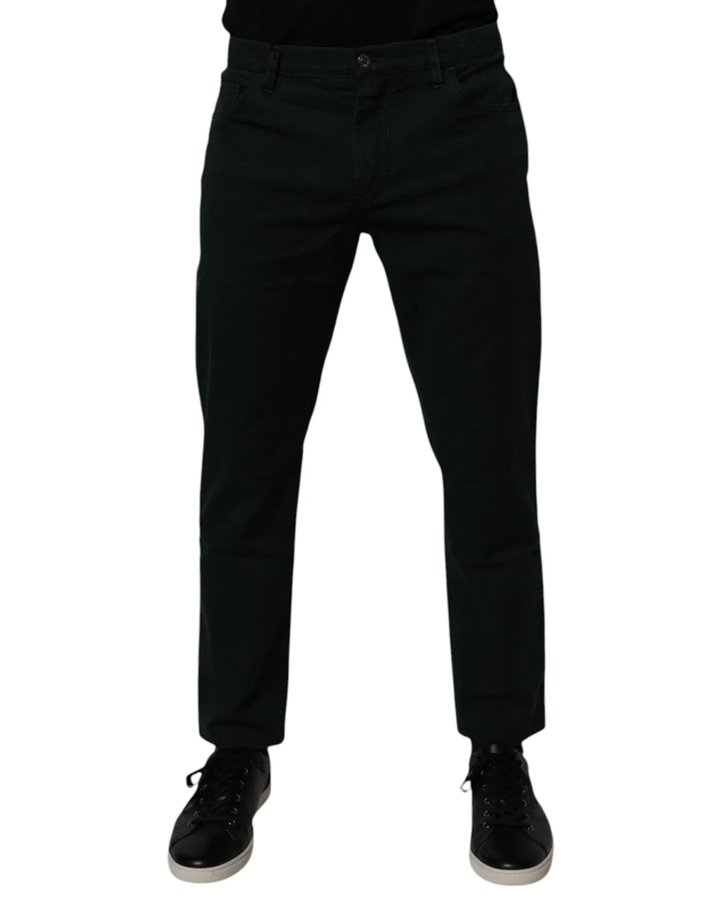 Dolce & Gabbana Dark Green Cotton Loose Men Denim Jeans - Zeiniez