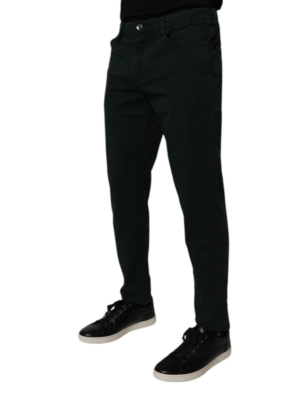 Dolce & Gabbana Dark Green Cotton Loose Men Denim Jeans - Zeiniez