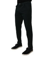 Dolce & Gabbana Dark Green Cotton Loose Men Denim Jeans - Zeiniez