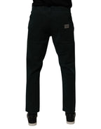 Dolce & Gabbana Dark Green Cotton Loose Men Denim Jeans - Zeiniez