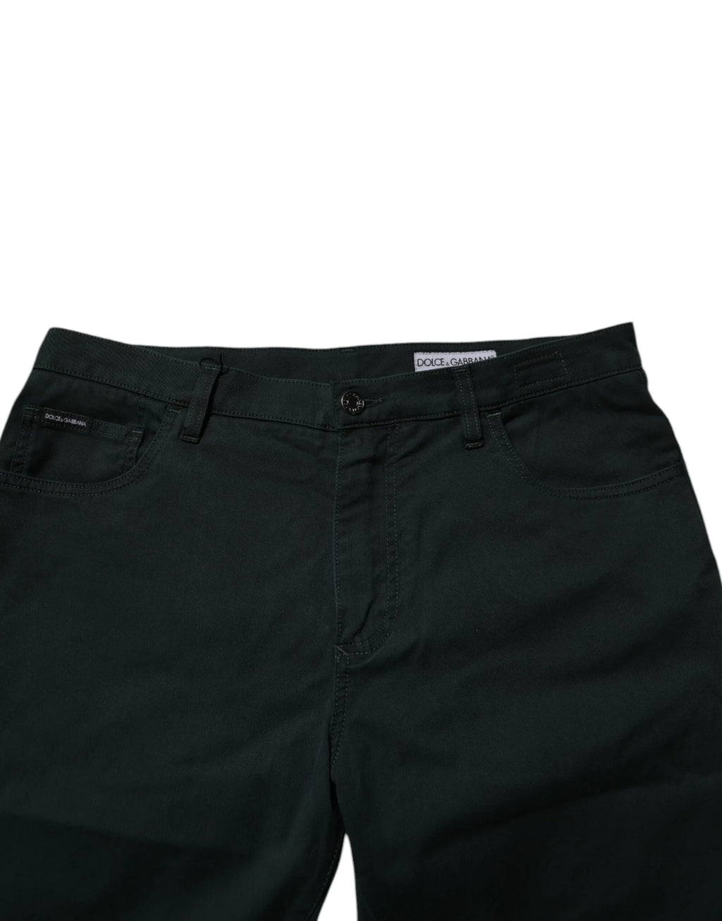 Dolce & Gabbana Dark Green Cotton Loose Men Denim Jeans - Zeiniez