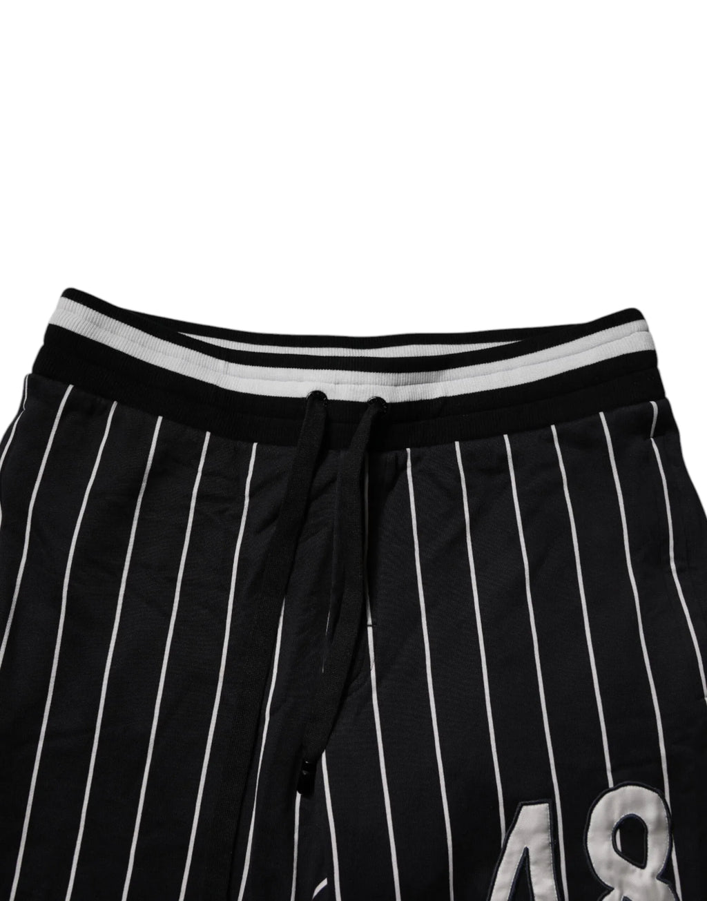 Dolce & Gabbana Black White Stripes Jogger Sweatpants Pants - Zeiniez