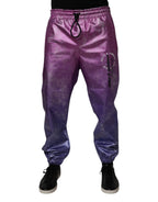 Dolce & Gabbana Pink Purple Two Tone Jogger Sweatpants Pants - Zeiniez