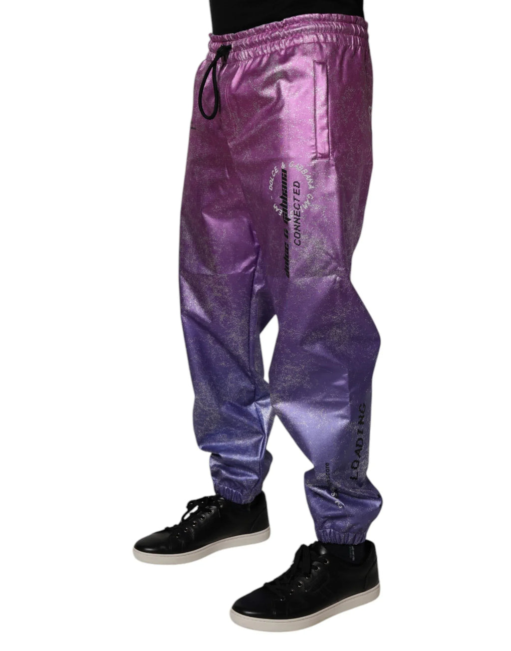 Dolce & Gabbana Pink Purple Two Tone Jogger Sweatpants Pants - Zeiniez