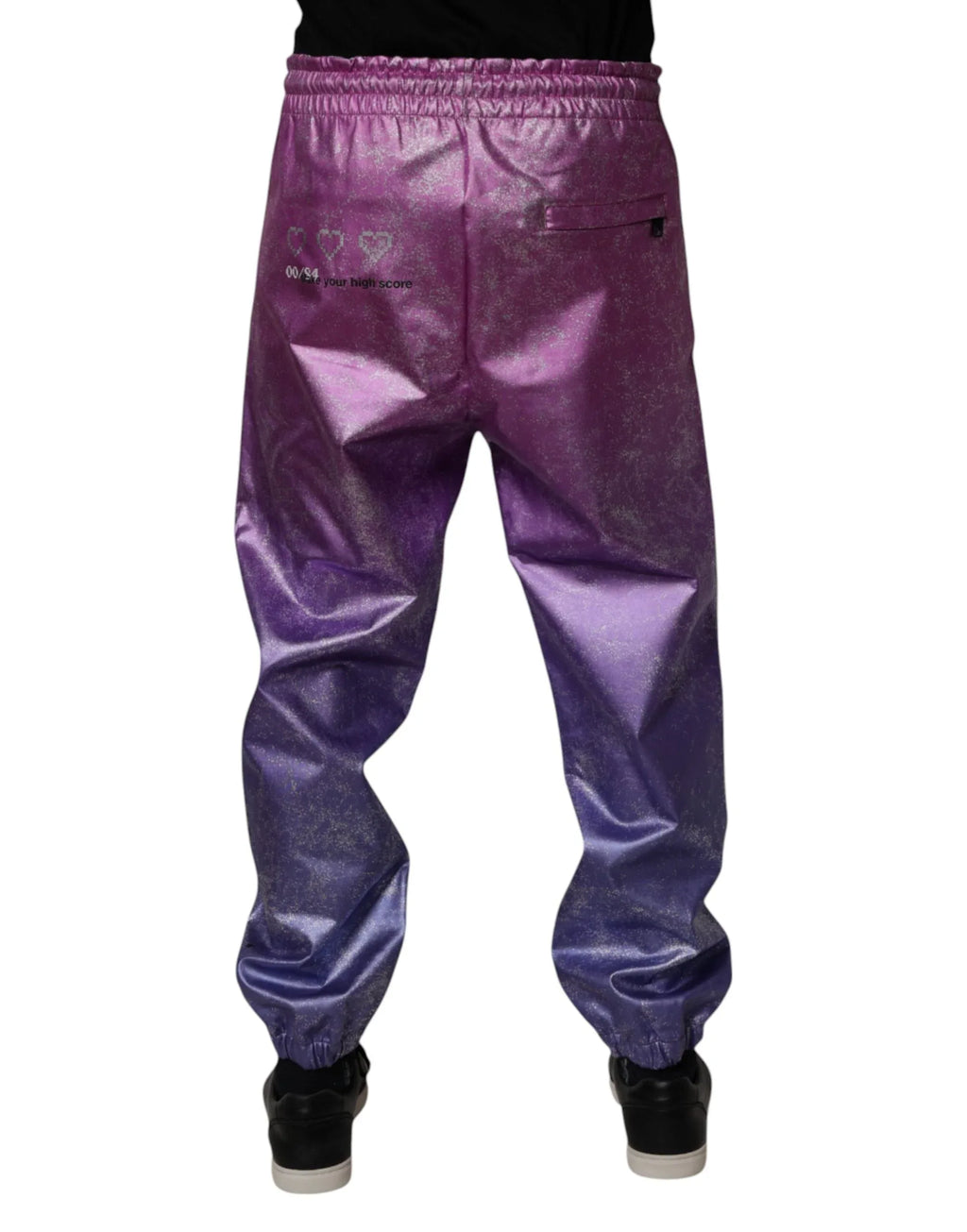 Dolce & Gabbana Pink Purple Two Tone Jogger Sweatpants Pants - Zeiniez