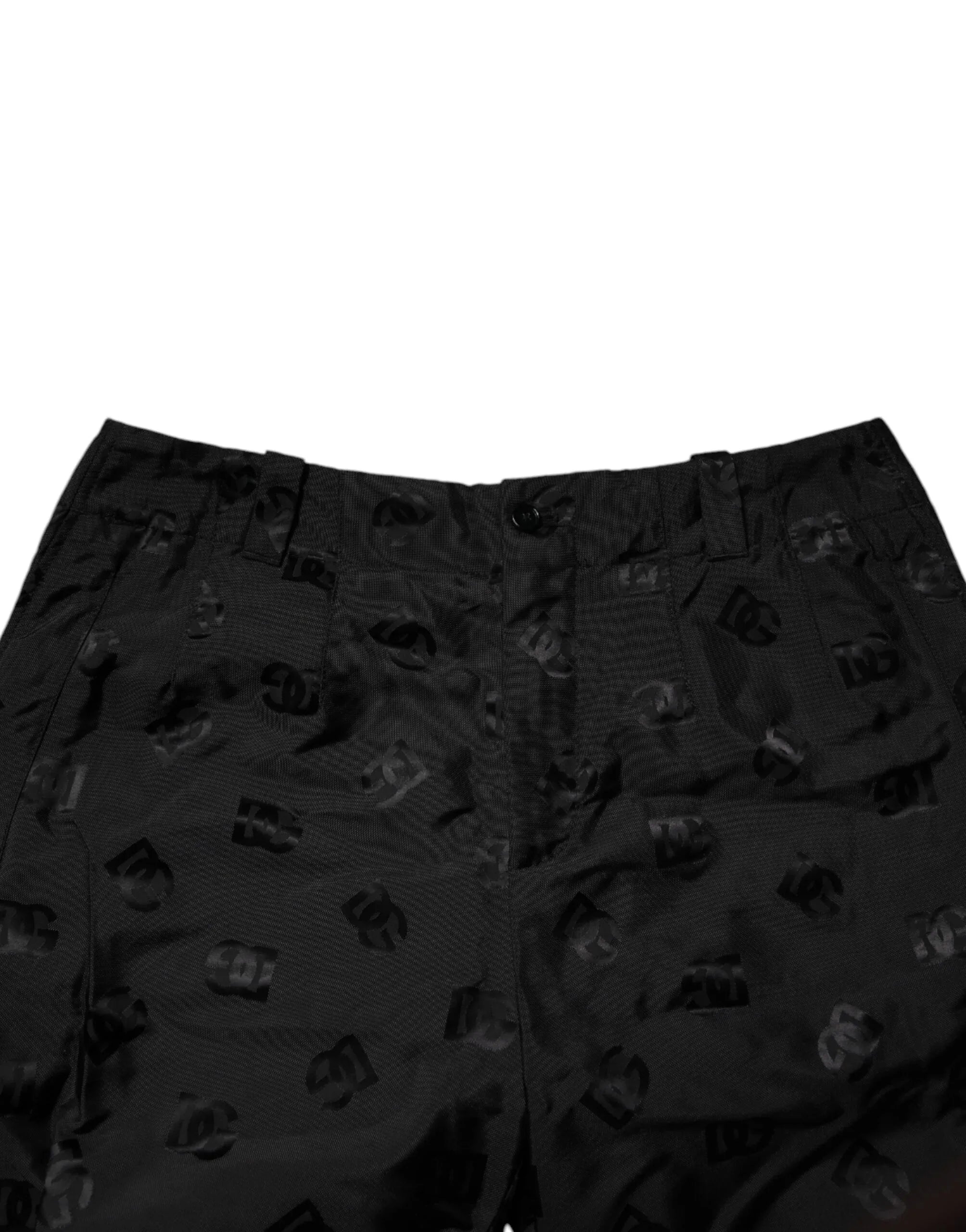 Dolce & Gabbana Black Logo Monogram Straight Pants - Zeiniez