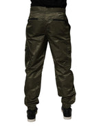 Dolce & Gabbana Dark Green Nylon Cargo Pants - Zeiniez