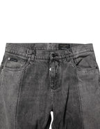Dolce & Gabbana Two Tone Gray Cotton Denim Jeans - Zeiniez