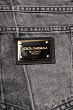 Dolce & Gabbana Two Tone Gray Cotton Denim Jeans - Zeiniez