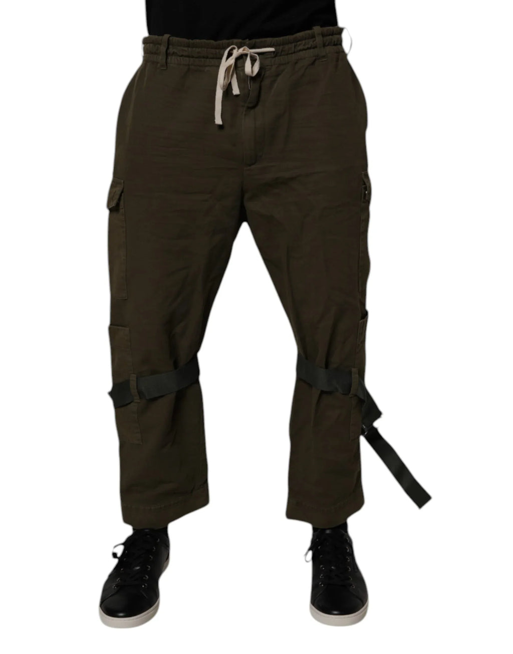 Dolce & Gabbana Brown Cotton Stretch Cargo Pants - Zeiniez