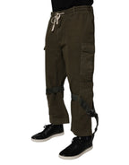 Dolce & Gabbana Brown Cotton Stretch Cargo Pants - Zeiniez