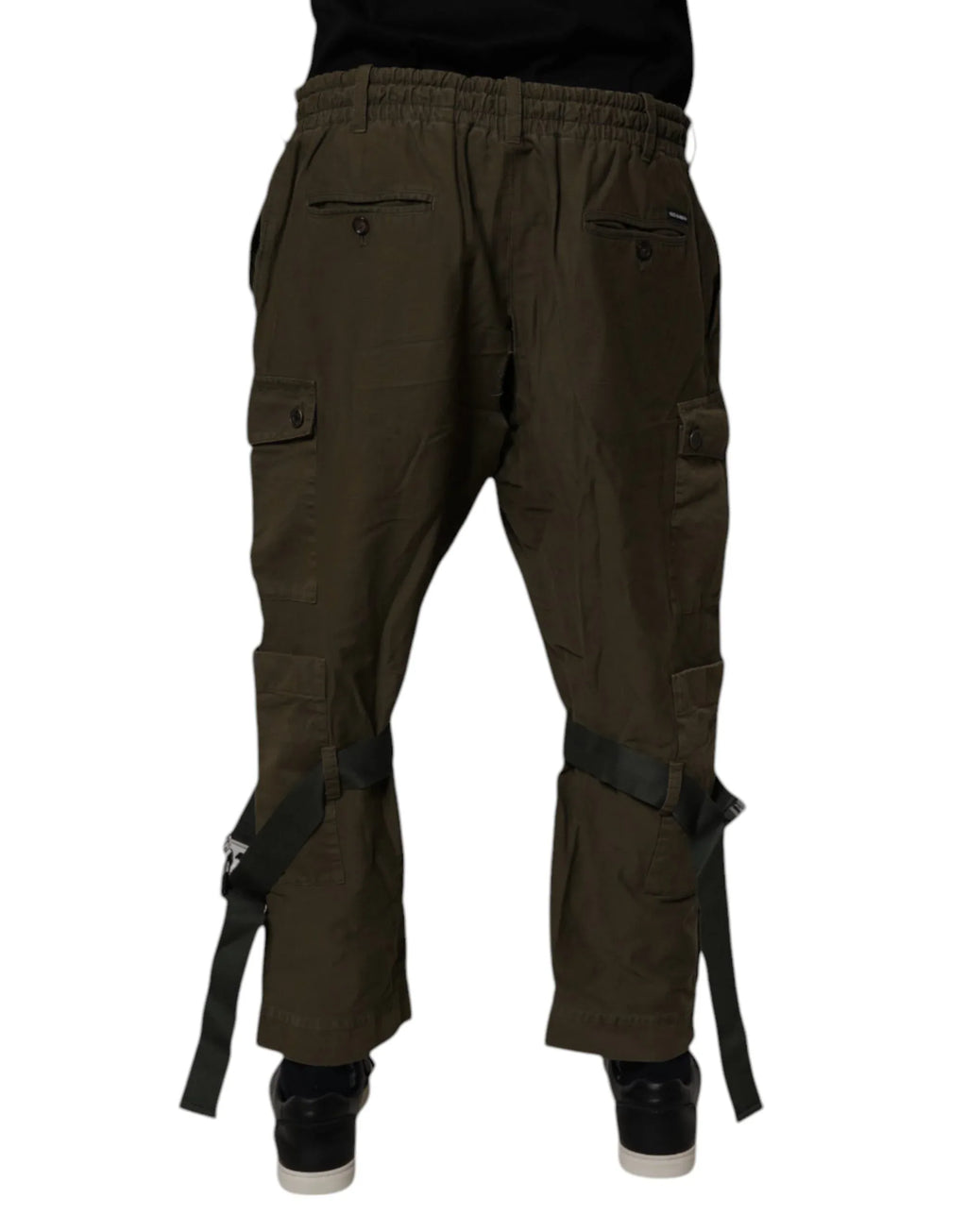 Dolce & Gabbana Brown Cotton Stretch Cargo Pants - Zeiniez