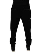 Dolce & Gabbana Black Wool Stretch Jogger Pants - Zeiniez