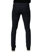 Dolce & Gabbana Dark Blue Cotton Stretch Skinny Denim Jeans - Zeiniez