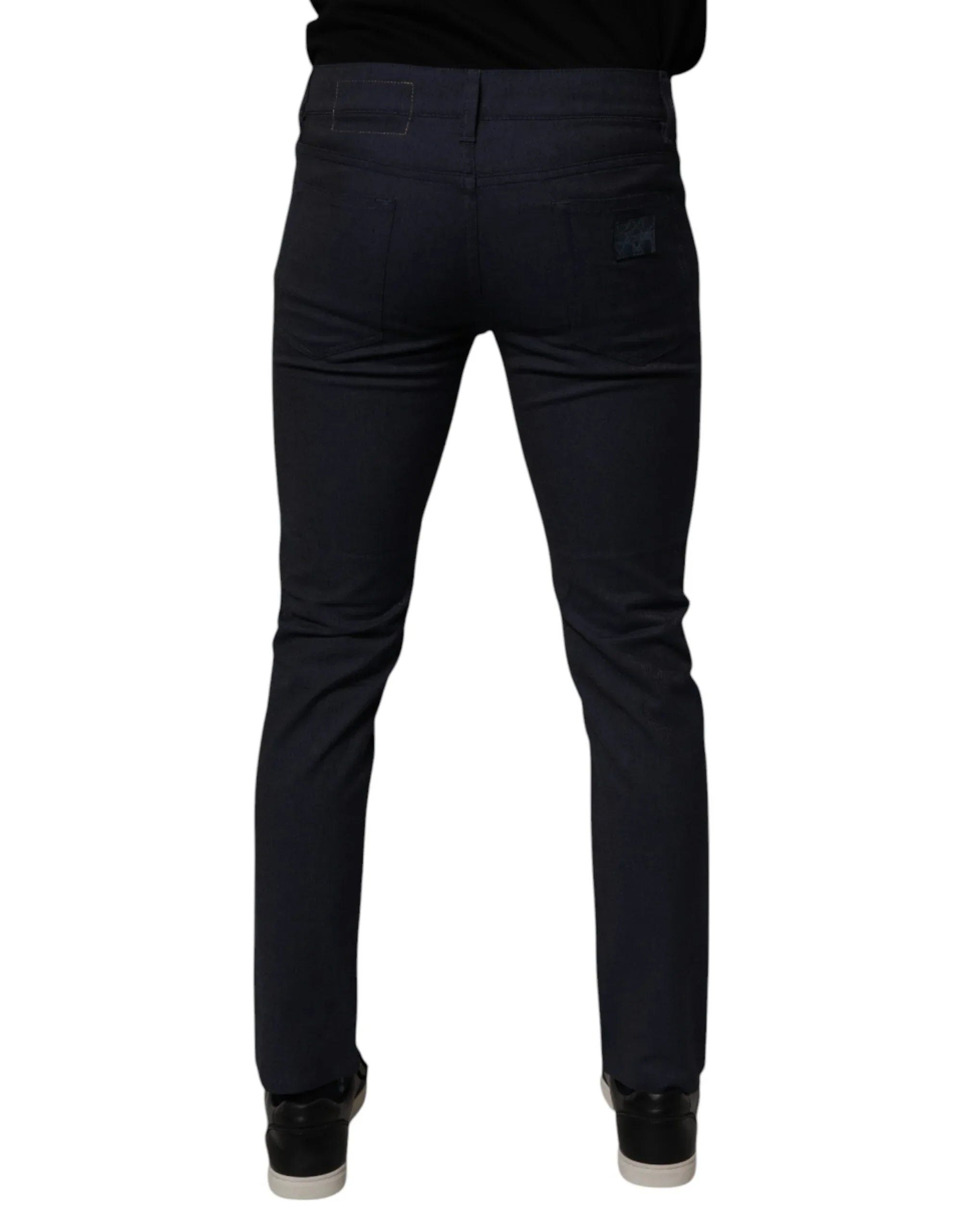 Dolce & Gabbana Dark Blue Cotton Stretch Skinny Denim Jeans - Zeiniez