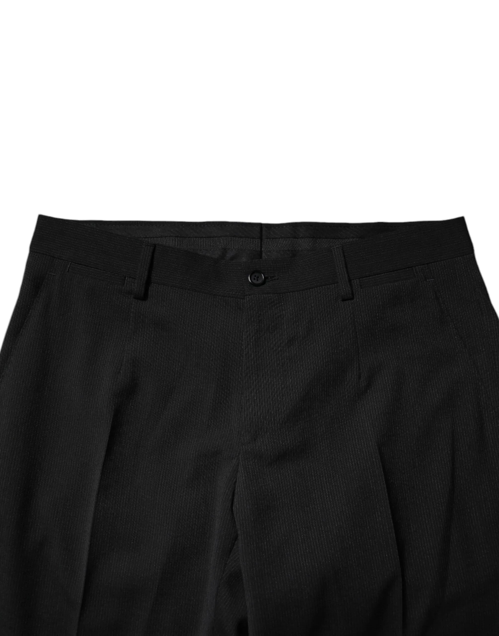 Dolce & Gabbana Black Polyester Tapered Formal Men Dress Pants - Zeiniez