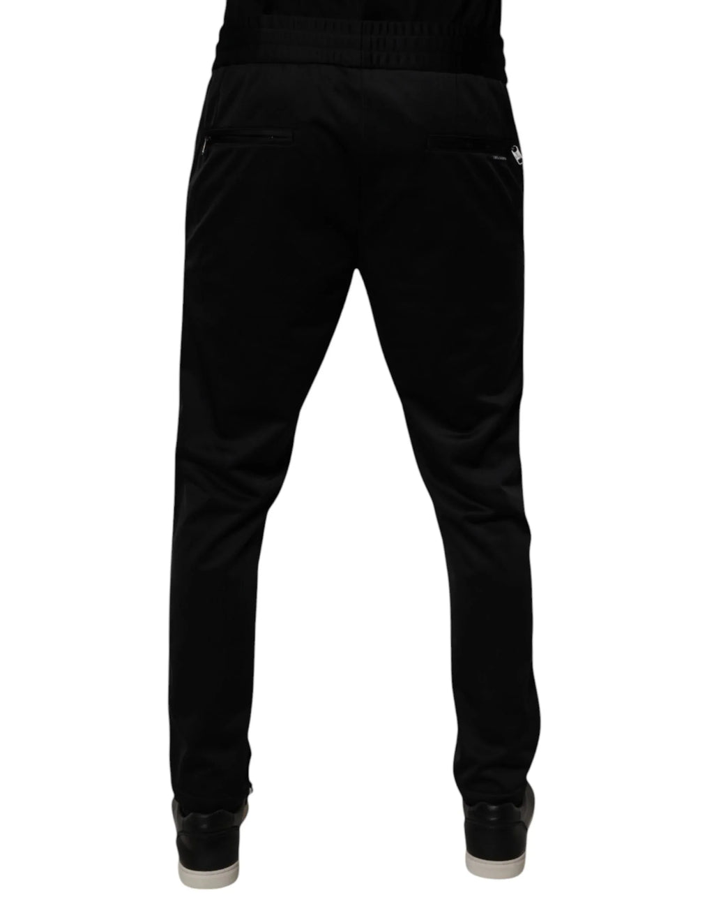 Dolce & Gabbana Black Polyester Men Jogger Sweatpants Pants - Zeiniez