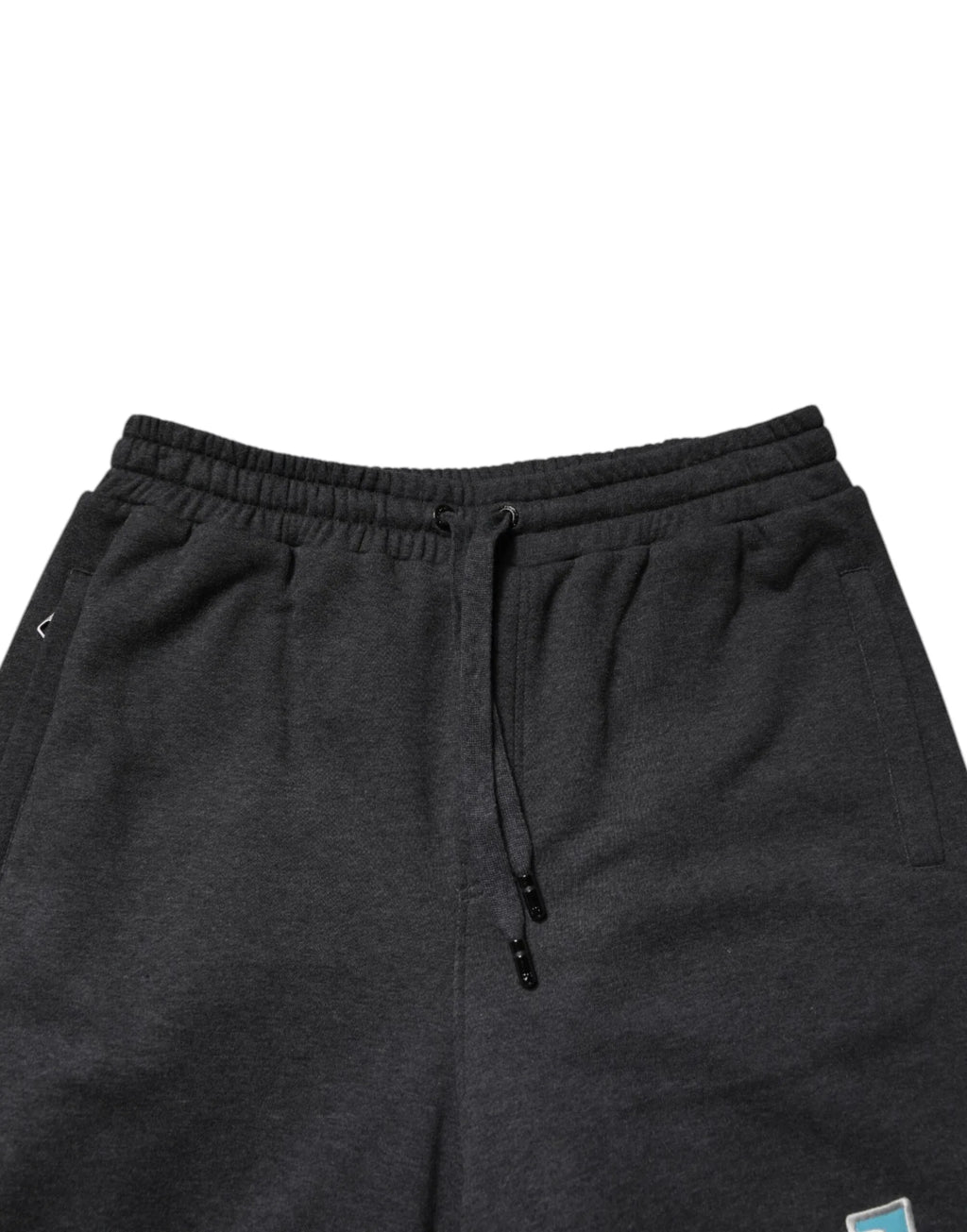 Dolce & Gabbana Dark Gray Cotton Layered Straight Sweatpants Pants - Zeiniez